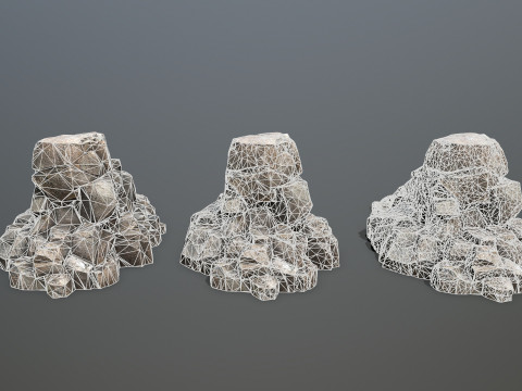 Cliff rocks Model 3D
