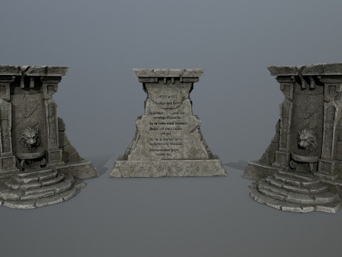 Lion fountain 3D Model