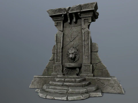 Lion fountain 3D Model