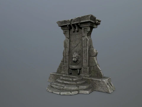 Lion fountain 3D Model