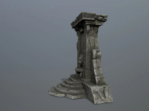 Lion fountain 3D Model