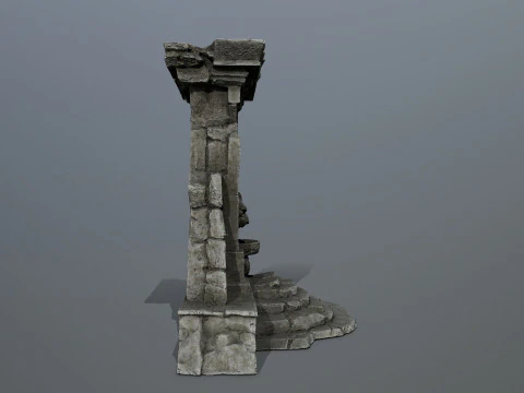 Lion fountain 3D Model
