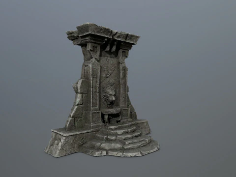 Lion fountain 3D Model