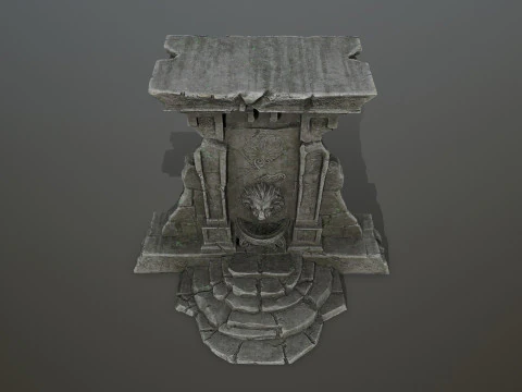 Lion fountain 3D Model