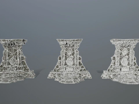 Lion fountain 3D Model