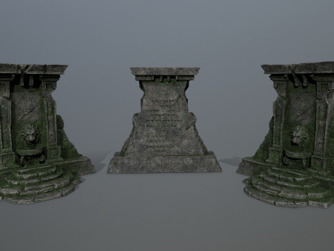 Lion fountain 3D Model