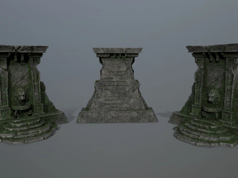 Fontanna lwa Model 3D