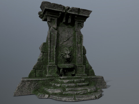 Lion fountain 3D Model