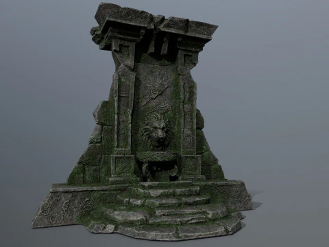 Lion fountain 3D Model