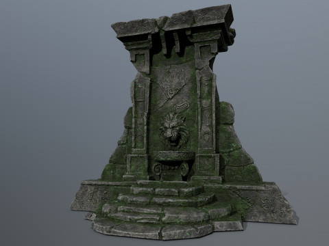 Lion fountain 3D Model