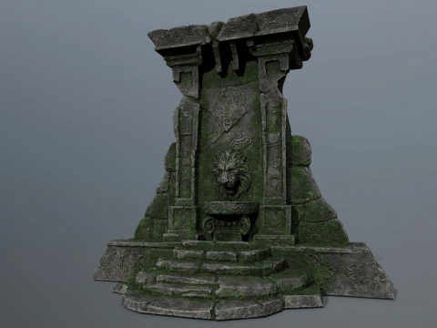 Lion fountain 3D Model