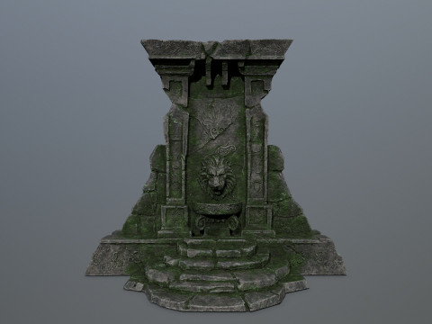 Lion fountain 3D Model
