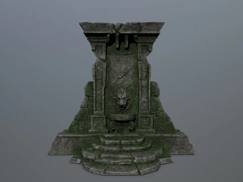 Lion fountain 3D Model