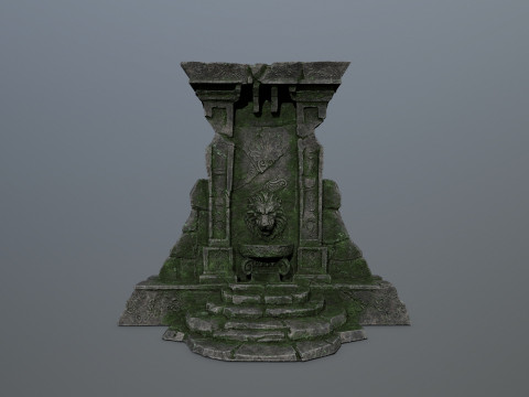 Lion fountain 3D Model
