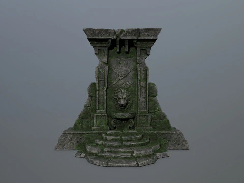 Lion fountain 3D Model