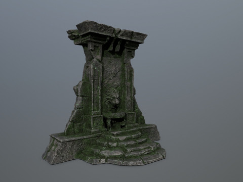 Lion fountain 3D Model