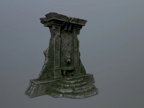 Lion fountain 3D Model