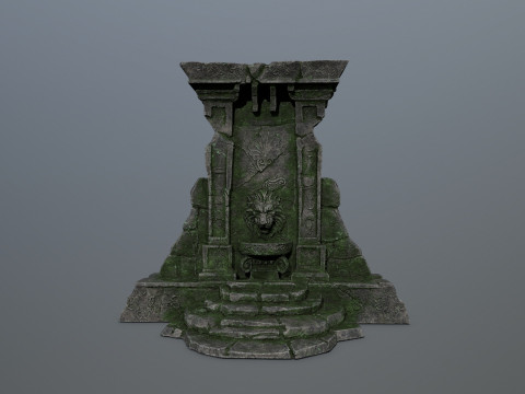Lion fountain 3D Model