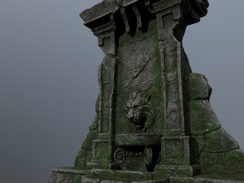 Lion fountain 3D Model