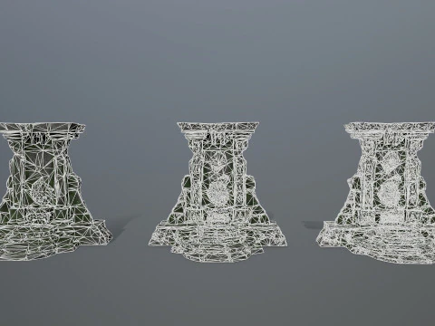 Lion fountain 3D Model