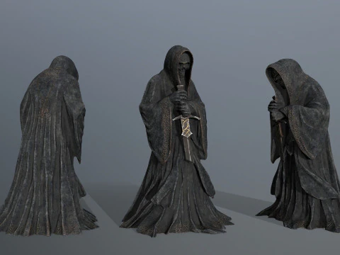 어두운 조각상 3D 모델