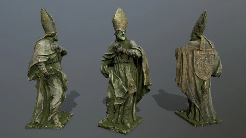 Mannstatue 3D Modell .c4d .max .obj .3ds .fbx .stl .blend 