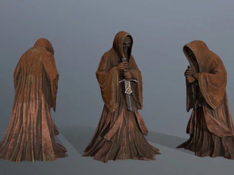 어두운 조각상 3D 모델