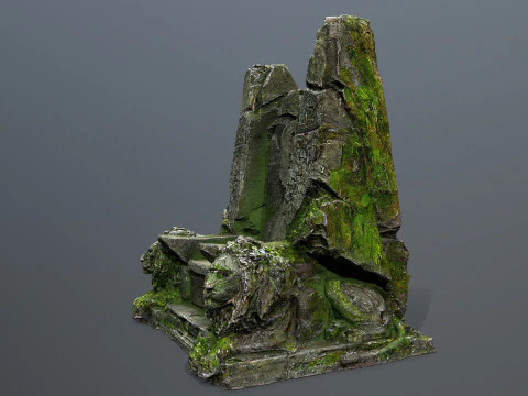 Lion Stone Throne 3D Model
