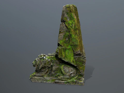 Lion Stone Throne 3D Model
