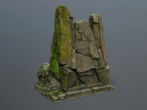 Lion Stone Throne 3D Model