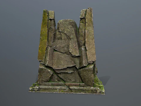 Lion Stone Throne 3D Model
