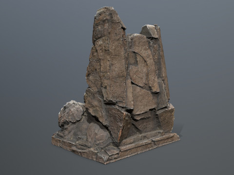 Lion Stone Throne 3Dモデル
