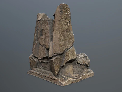 Lion Stone Throne 3D Model