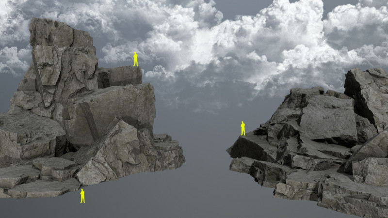 Cliff rocks 3D मॉडल .c4d .max .obj .3ds .fbx .stl .blend