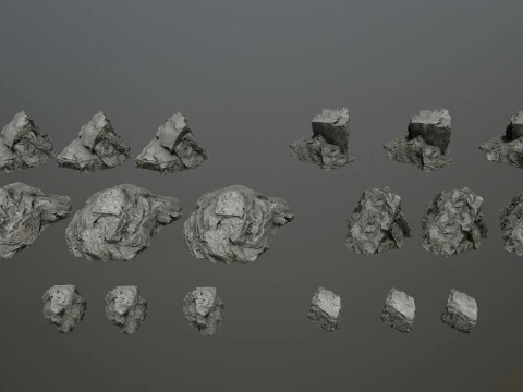 Cliff rocks 3D Model