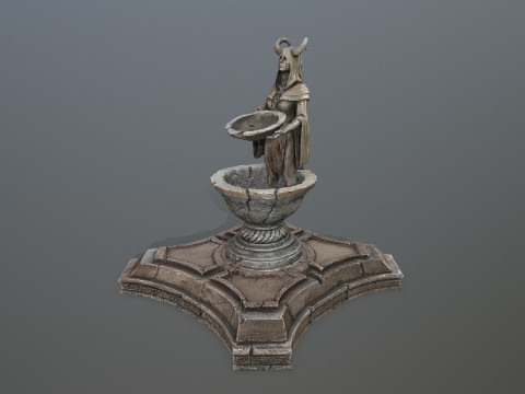 Angel fountain Modèle 3D