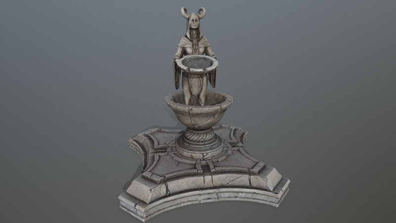 Angel fountain Model 3D .c4d .max .obj .3ds .fbx .stl .blend