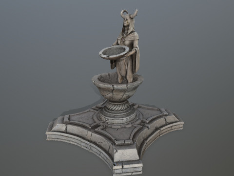 Angel fountain Model 3D