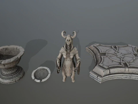 Angel fountain 3D Model