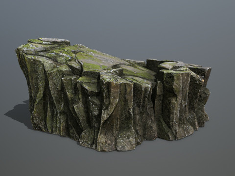 Mossy rocks 3D Modell