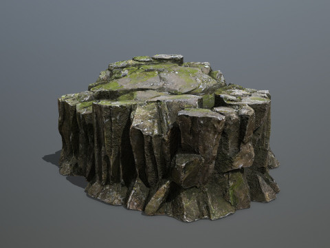 Mossy rocks 3D Modell