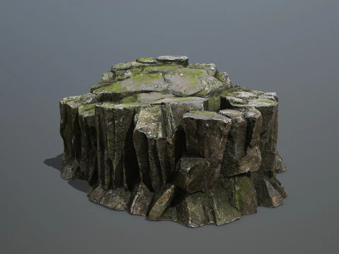 Mossy rocks 3D Model