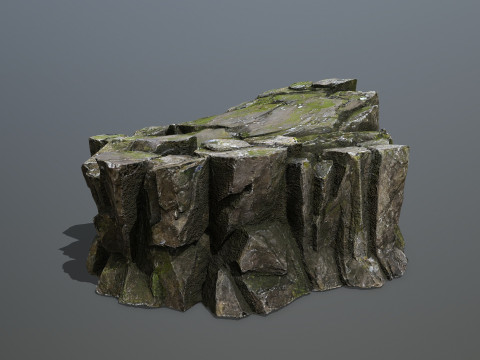 Mossy rocks 3D Modell