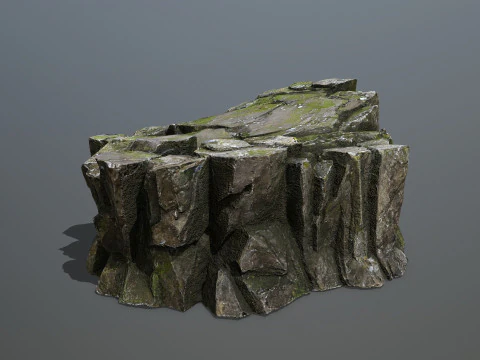 Mossy rocks 3D Model