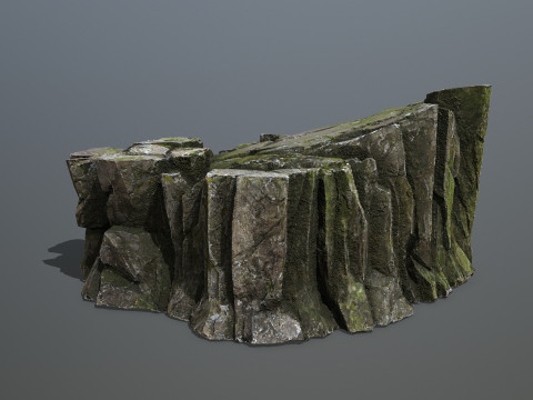 Mossy rocks 3D Modell