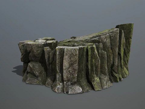 Mossy rocks 3D Model