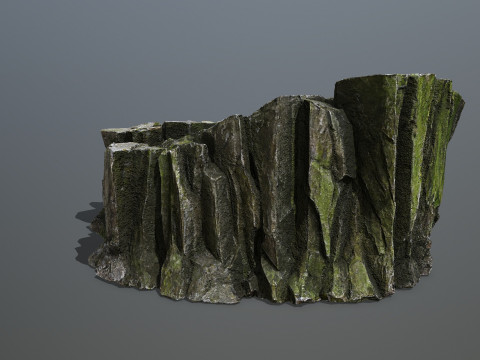 Mossy rocks 3D Modell