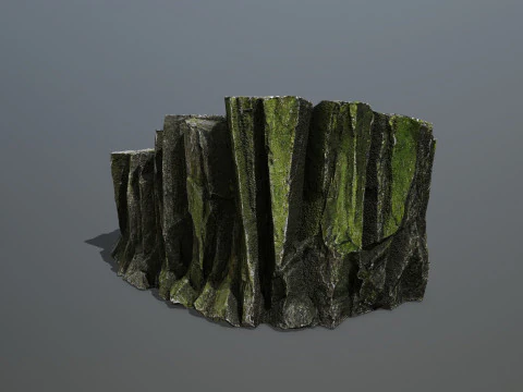 Mossy rocks 3D Model