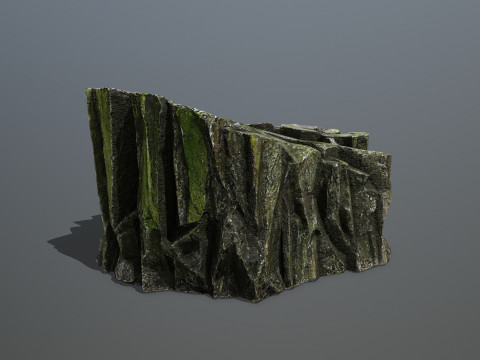 Mossy rocks 3D Modell