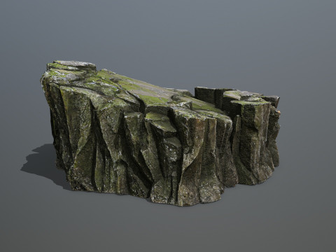 Mossy rocks 3D Modell